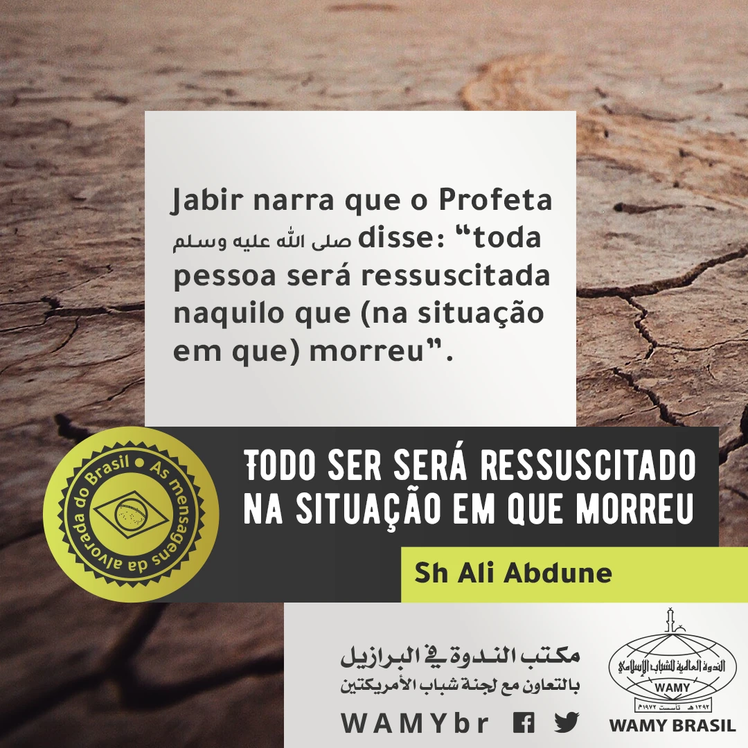 Todo ser será ressuscitado na situação em que morreu