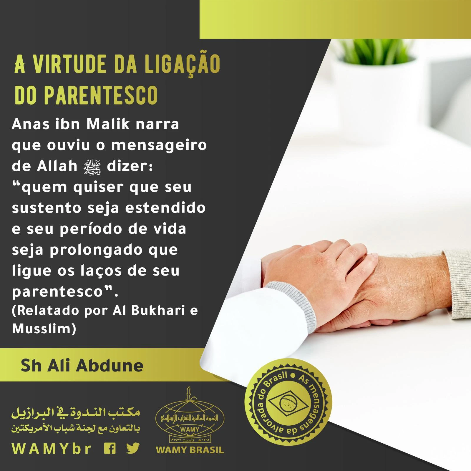 A virtude da ligação do parentesco