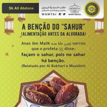 A benção do “sahur” (alimentação antes da alvorada)