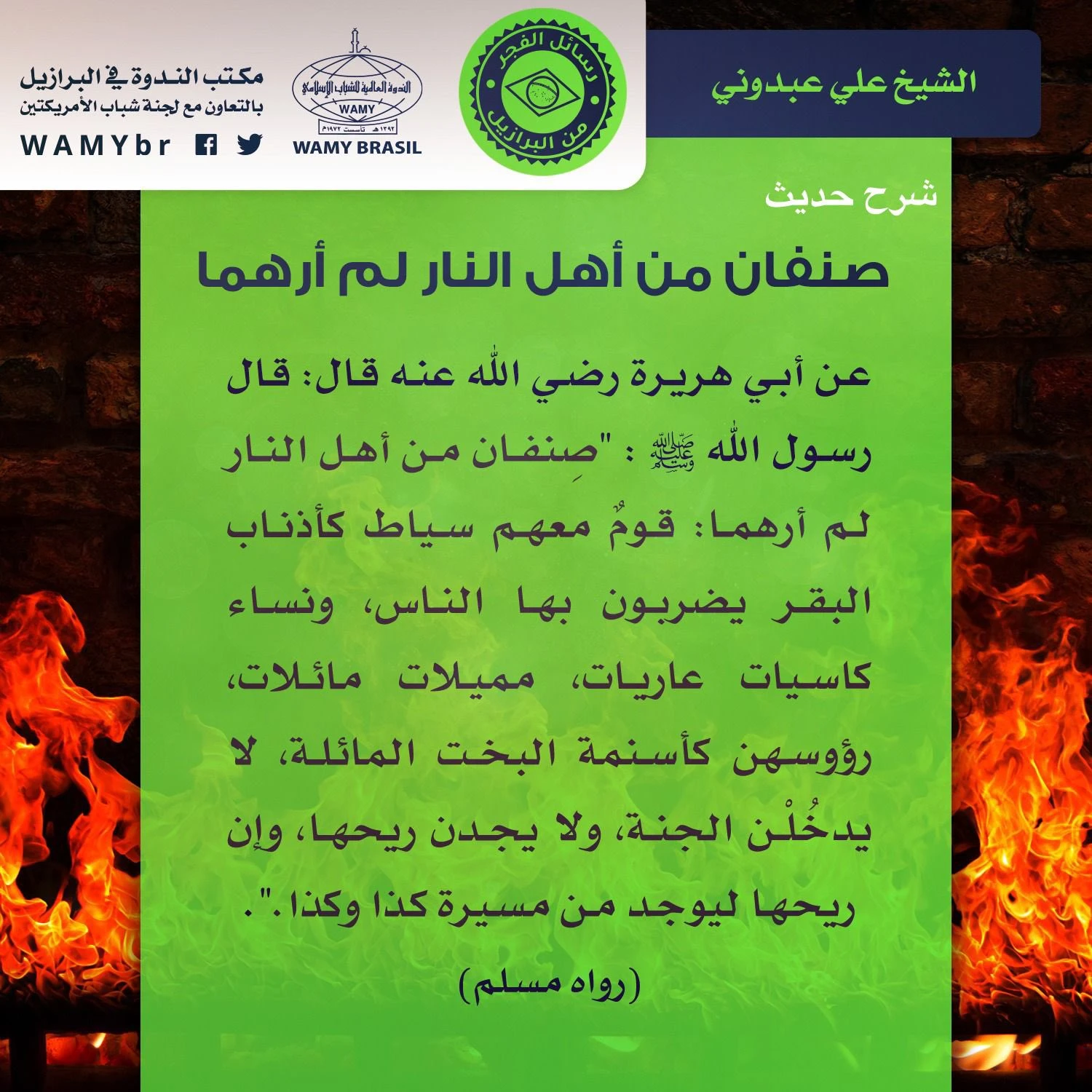 حديث: صنفان من أهل النار لم أرهما