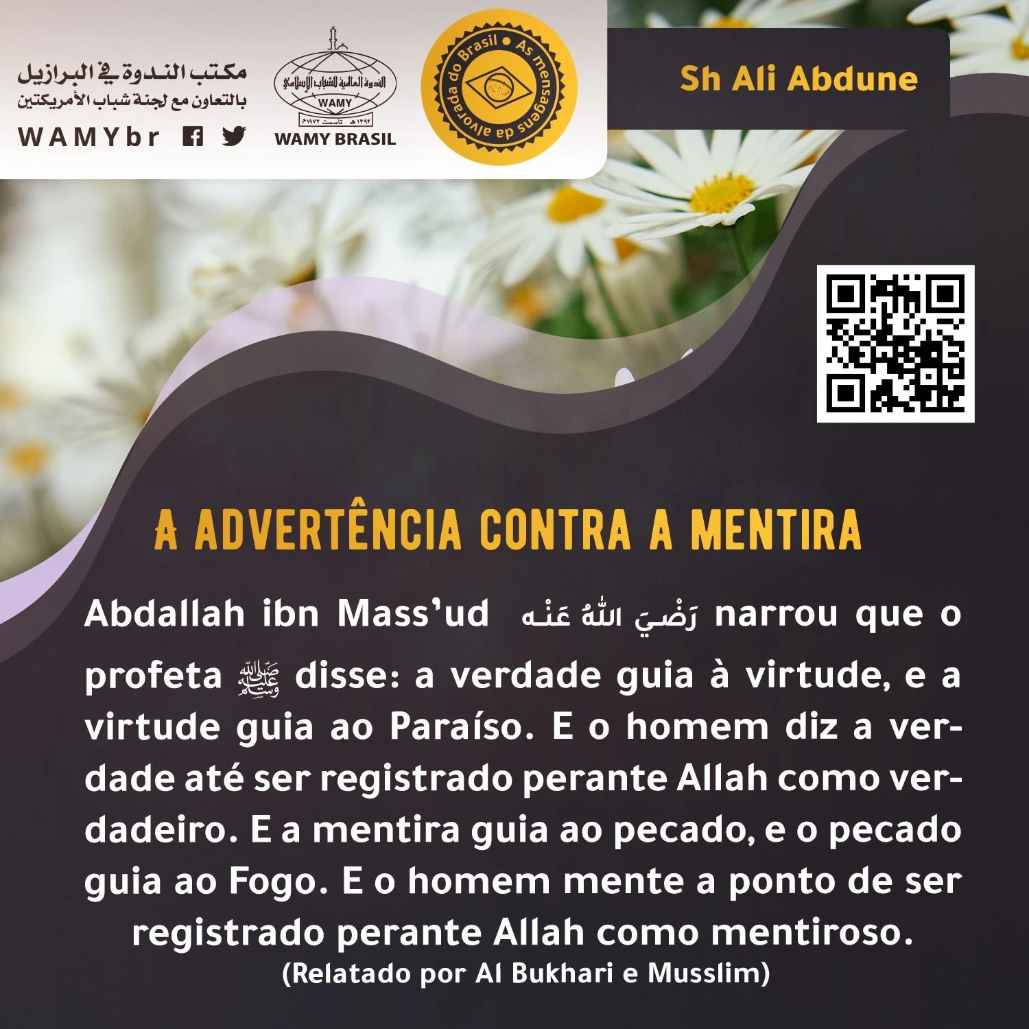 A advertência contra a mentira
