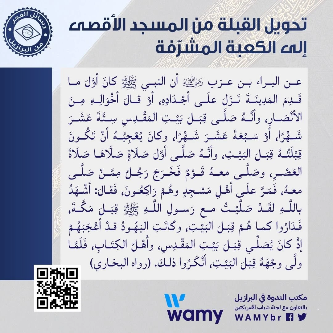 تحويل القبلة من المسجد الأقصى إلى الكعبة المشرّفة