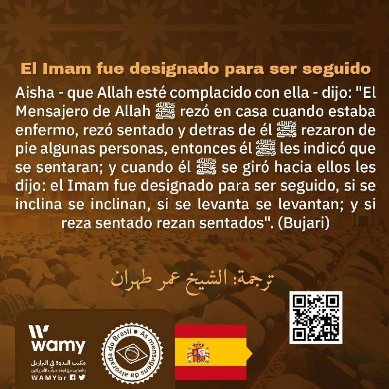 El Imam fue designado para ser seguido