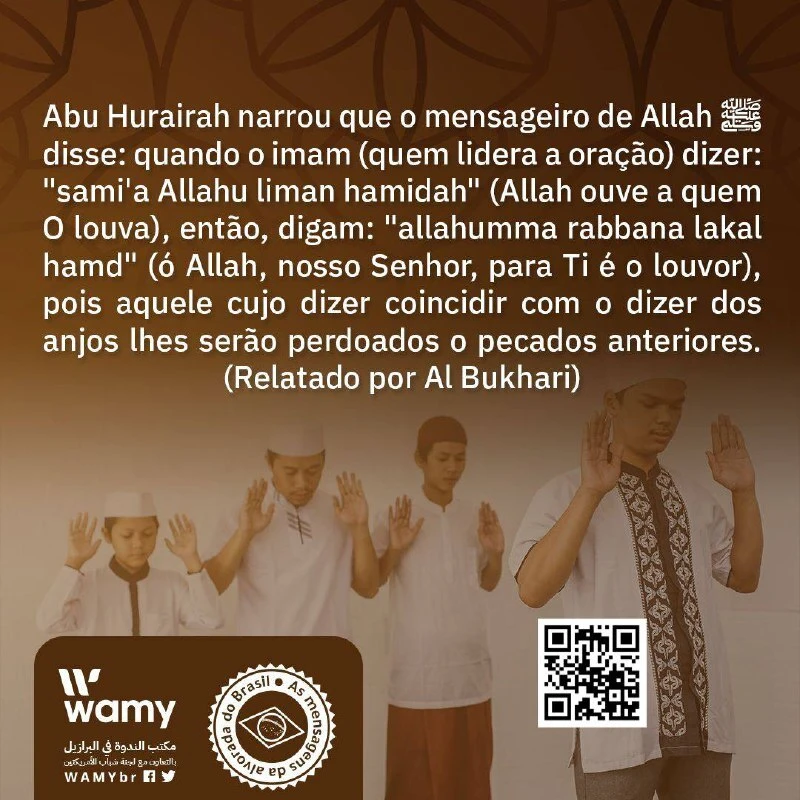 O que dizer ao levantar do ruku' (inclinação)?