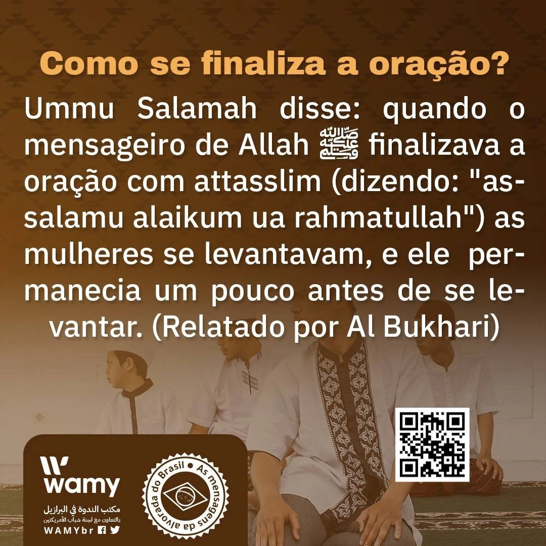 Como se finaliza a oração?