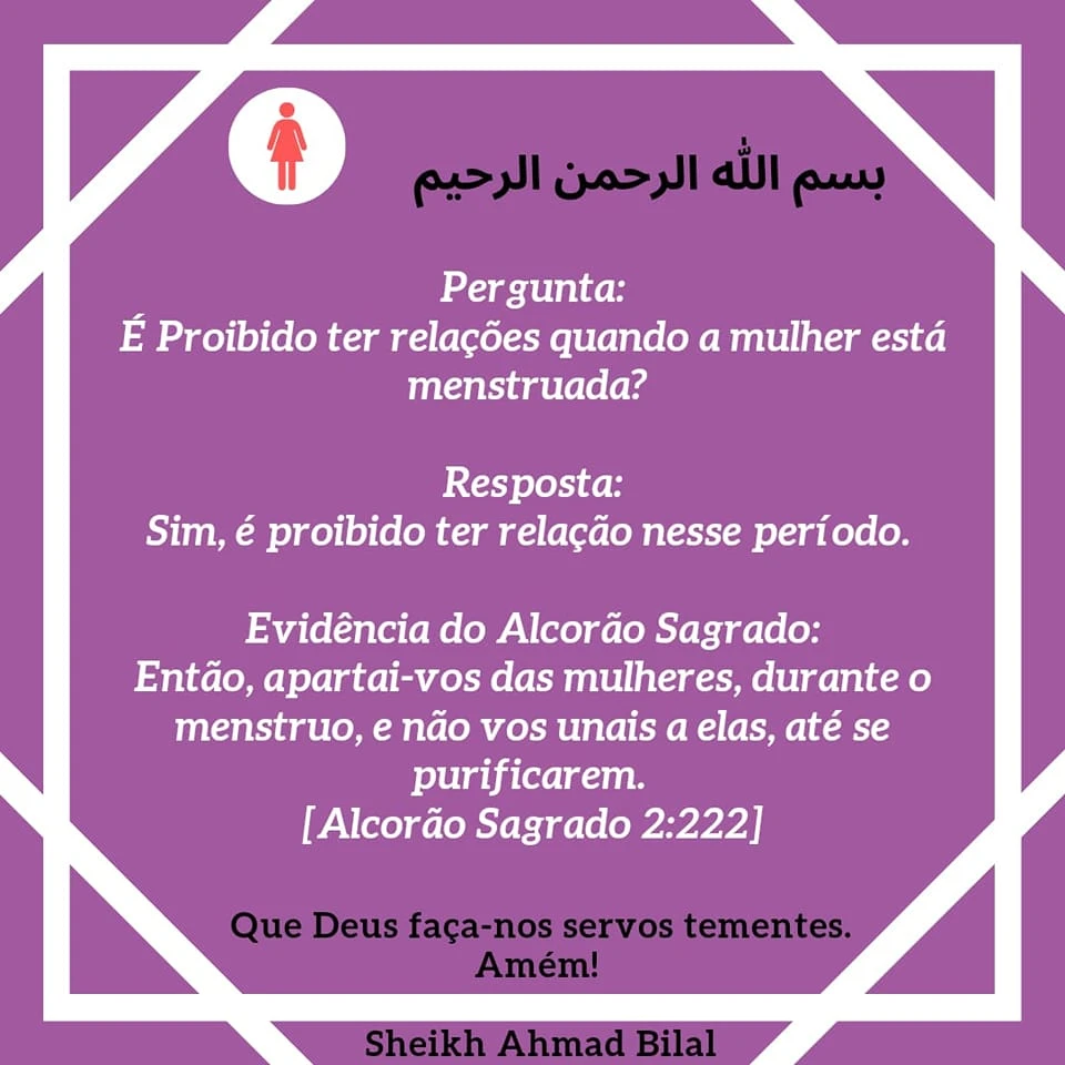 É Proibido ter relações quando a mulher está menstruada?
