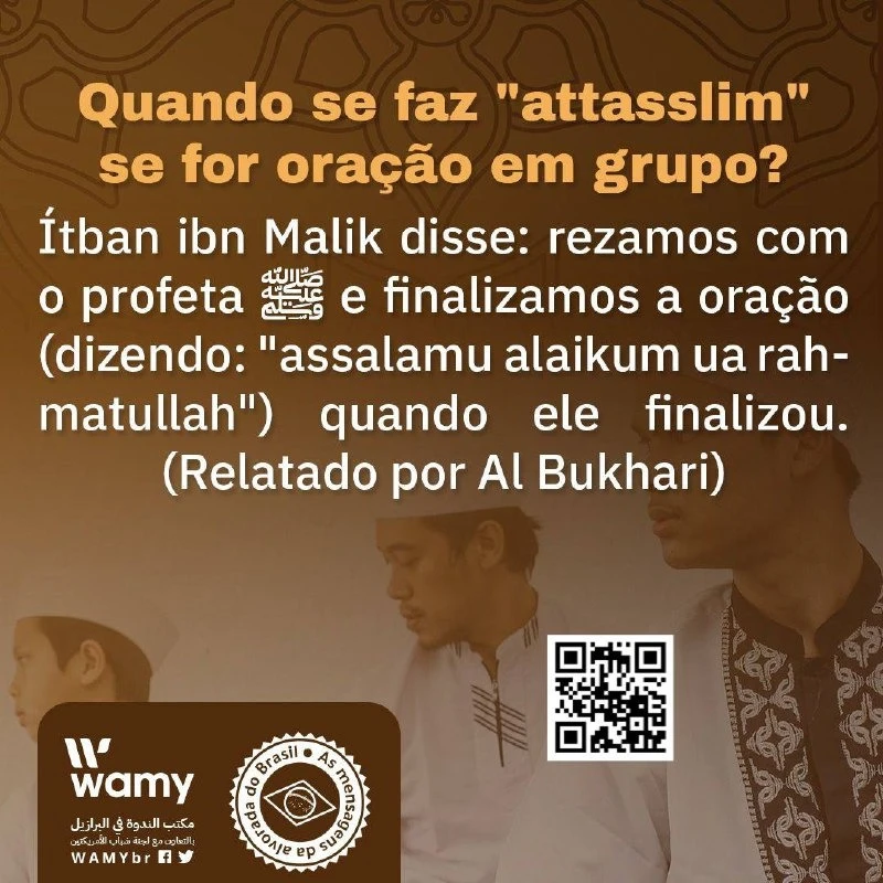 Quando se faz "attasslim" se for oração em grupo?