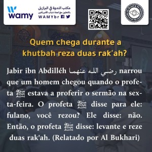 Quem chega durante a khutbah reza duas rak'ah?