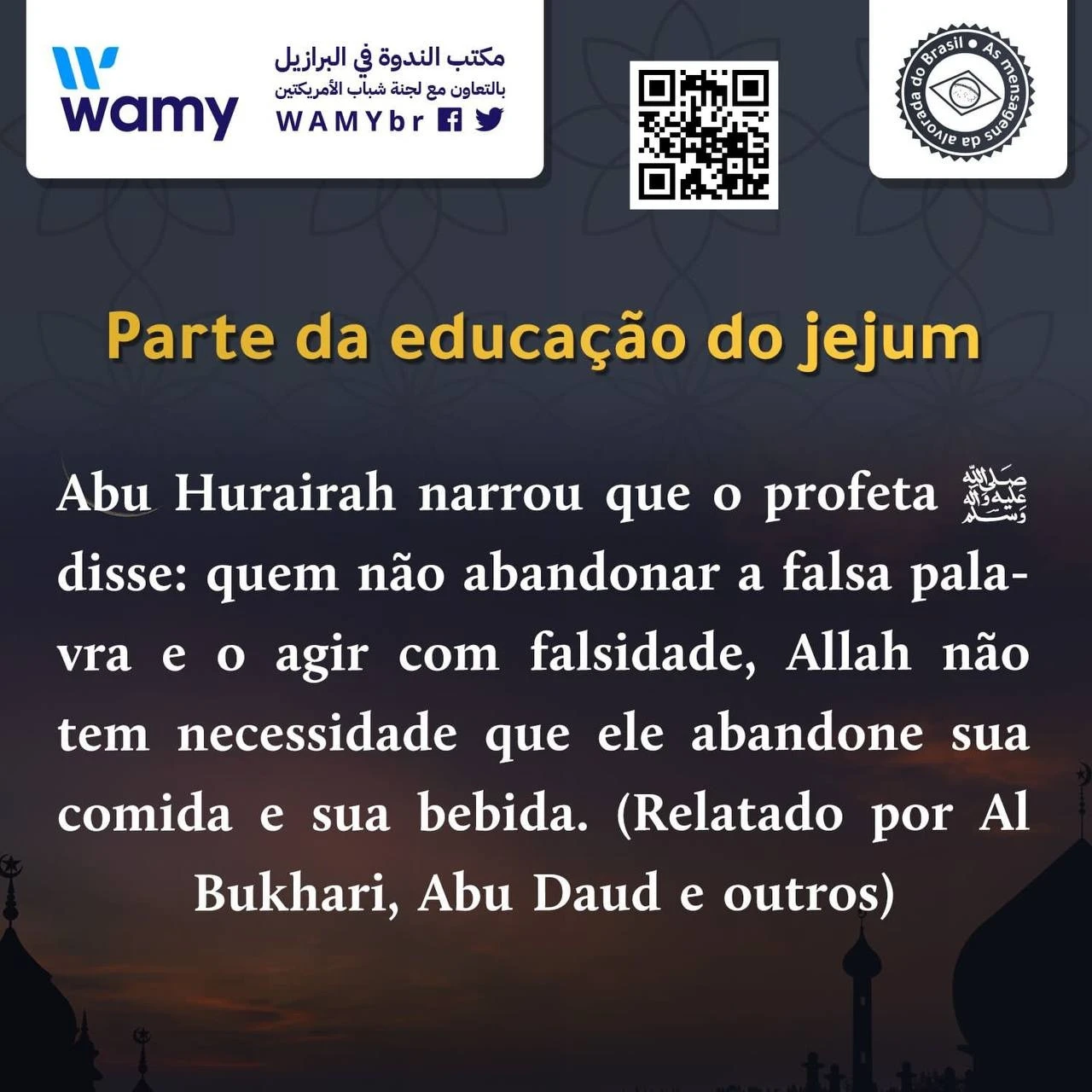 Parte da educação do jejum