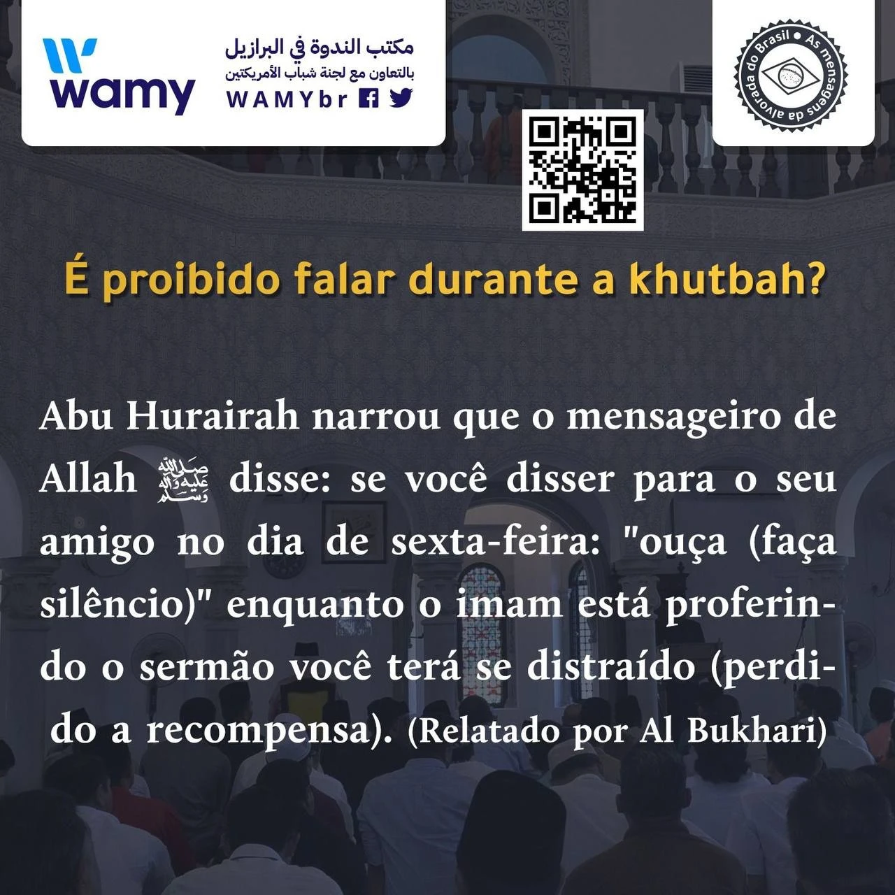 É proibido falar durante a khutbah?