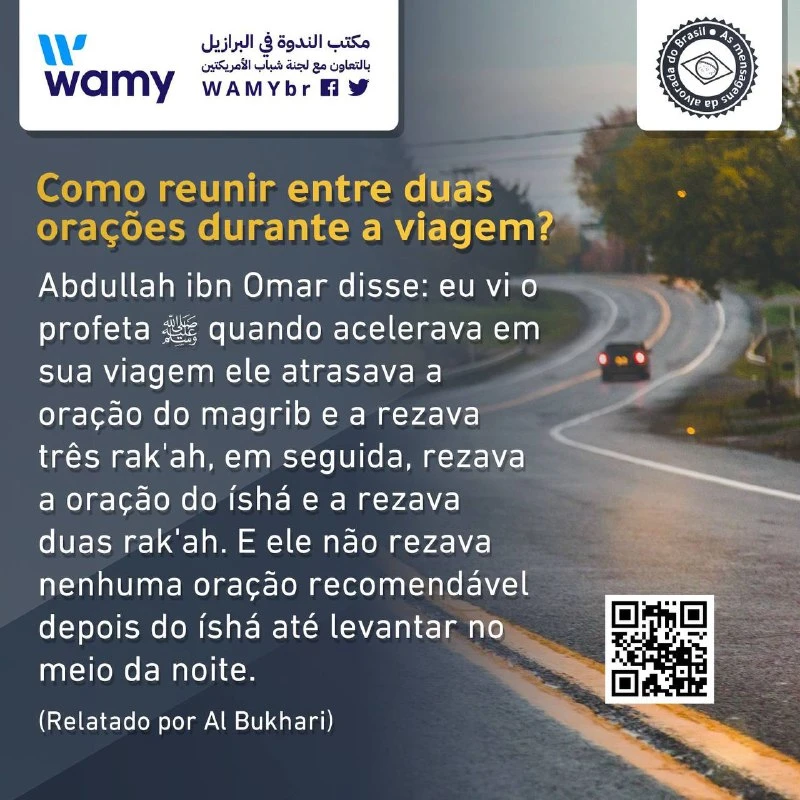 Como reunir entre duas orações durante a viagem?
