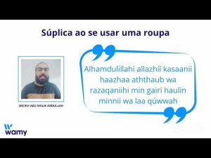 Súplica ao se usar uma roupa
